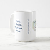 Funny Ms Frosty auf Cartoon eines plastischen Chir Kaffeetasse (Vorderseite Links)