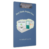 Funny Ms Frosty auf Cartoon eines plastischen Chir Klemmbrett (Rechts)