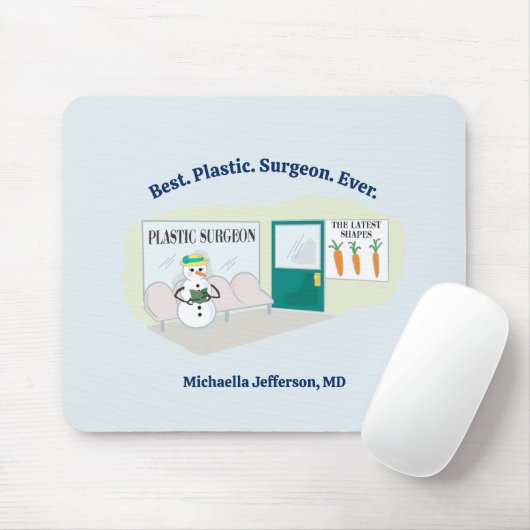 Funny Ms Frosty auf Cartoon eines plastischen Chir Mousepad (Mit Mouse)