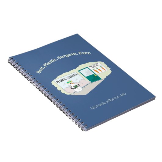 Funny Ms Frosty auf Cartoon eines plastischen Chir Notizblock (Rechte Seite)