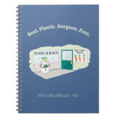 Funny Ms Frosty auf Cartoon eines plastischen Chir Notizblock (Vorderseite)