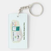 Funny Ms Frosty auf Cartoon eines plastischen Chir Schlüsselanhänger (Rückseite)