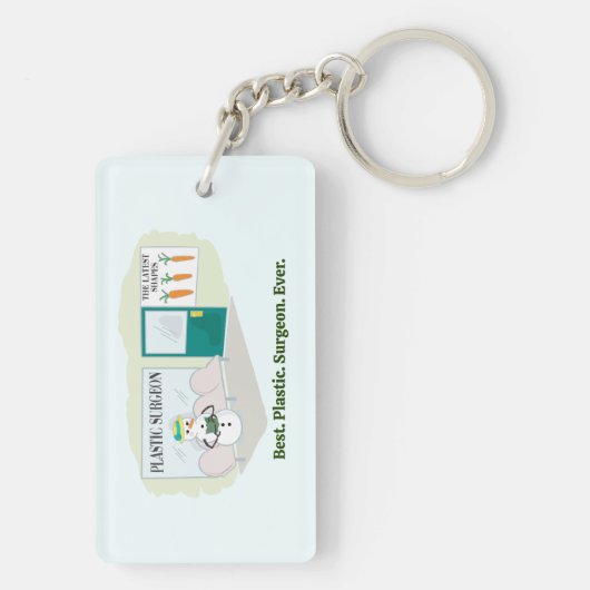 Funny Ms Frosty auf Cartoon eines plastischen Chir Schlüsselanhänger (Rückseite)