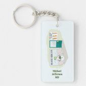 Funny Ms Frosty auf Cartoon eines plastischen Chir Schlüsselanhänger (Vorderseite)