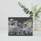 Funny Mt Rushmore mit Gesicht Postkarte (Stehend Vorderseite)