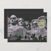 Funny Mt Rushmore mit Gesicht Postkarte (Vorne/Hinten)