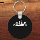 Funny MTB Mountain Biking Evolution Abfahrt Schlüsselanhänger (Vorderseite)