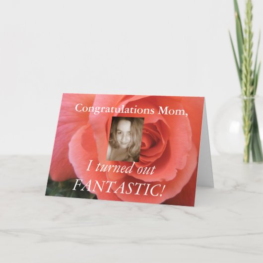 Funny Mthers Day Card - Fügen Sie Ihr eigenes Foto Karte (Vorderseite)