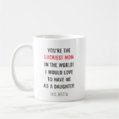 Funny Mthers Day Luckiest Mama Neuheit Kaffeetasse (Links)