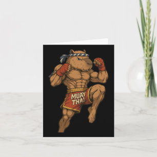 Funny Muay Thai Capybara Thai Boxing Martial Arts Karte
