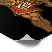 Funny Muay Thai Capybara Thai Boxing Martial Arts Poster (Ecke)