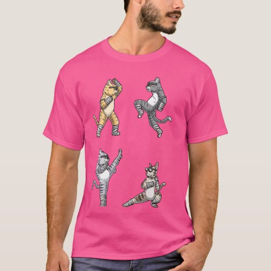 Funny Muay Thai Cat T-Shirt (Vorderseite)