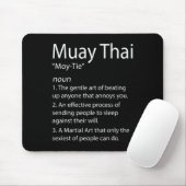 Funny Muay Thai und Thai Boxing - Muay Thai Defini Mousepad (Mit Mouse)