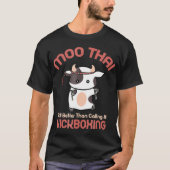 Funny Muay ThaiMoo Thai Kickboxing T-Shirt (Vorderseite)