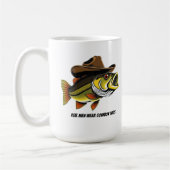 Funny Mug Bass Fish mit Cowboy Hat Kaffeetasse (Links)