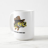 Funny Mug Bass Fish mit Cowboy Hat Kaffeetasse (Vorderseite Links)