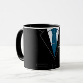 Funny Mug Business Black Anzug - Ihr Name /Titel Tasse (Vorderseite Links)