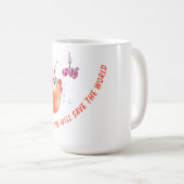 Funny Mug Fisch und Wurm - Liebe Kaffeetasse (VorderseiteRechts)