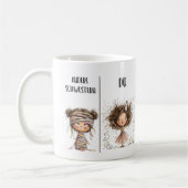 Funny Mug for Sisters in German Kaffeetasse (Links)
