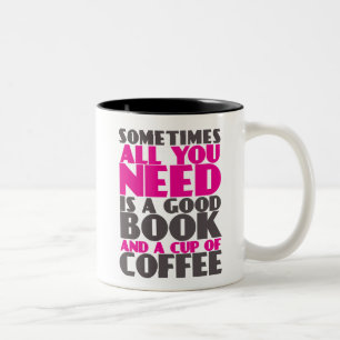 Funny Mug für Book and Coffee Lovers Nerd Zweifarbige Tasse