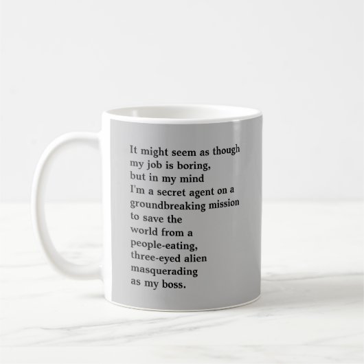 Funny Mug für das Amt Kaffeetasse (Links)