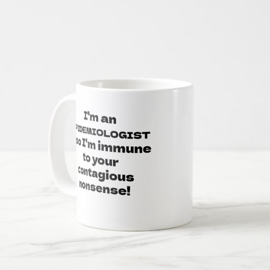 Funny Mug für Epidemiologen Kaffeetasse (Vorderseite Links)