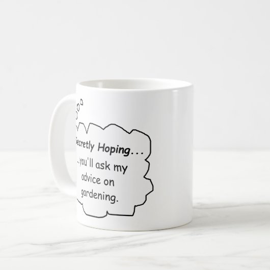 Funny Mug für Gärtner Kaffeetasse (Vorderseite Links)