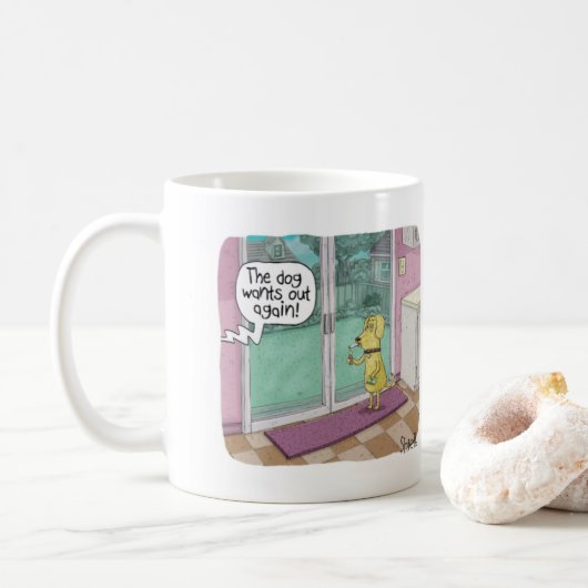 Funny Mug für Hundefreunde. Kaffeetasse (Mit Donut)