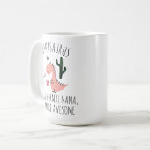 Funny Mug für Nana, Nanasaurus Großmutter Geschenk Kaffeetasse (Vorderseite Links)
