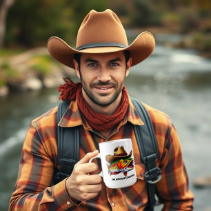 Funny Mug für seinen Fisch mit Cowboy-Hut Kaffeetasse