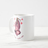 Funny Mug Geschenk mit spielerischem Sloth - Läche Kaffeetasse (Vorderseite Links)