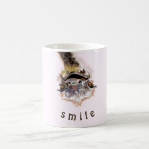 Funny Mug glücklich spielender Strauß - Lächeln Kaffeetasse
