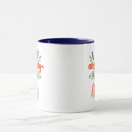 Funny Mug: "Ich habe absolut keinen Wunsch, hinein Tasse (Zentrum)