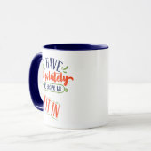 Funny Mug: "Ich habe absolut keinen Wunsch, hinein Tasse (Vorderseite Links)