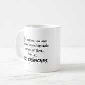 Funny Mug, ich mache Crunches Kaffeetasse (Vorderseite Links)