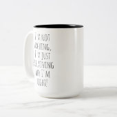 Funny Mug, I'm Just Explaining Why I'm Right! Zweifarbige Tasse (Vorderseite Links)
