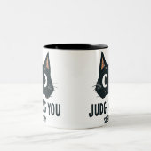 Funny mug Judgmental Cut Cat Cups Geschenk Zweifarbige Tasse (Mittel)