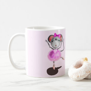 Funny Mug mit Ballerina Mouse Happy Ballet Dancer Kaffeetasse