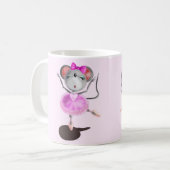 Funny Mug mit Ballerina Mouse Happy Ballet Dancer Kaffeetasse (Vorderseite Links)