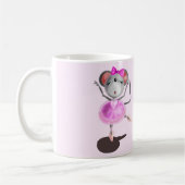 Funny Mug mit Ballerina Mouse Happy Ballet Dancer Kaffeetasse (Links)