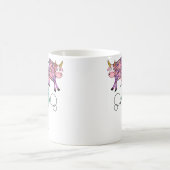 Funny Mug mit farbenfrohen geometrischen Kühen fli Kaffeetasse (Mittel)