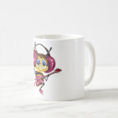 Funny Mug mit Guitar Player Bee Kaffeetasse (VorderseiteRechts)