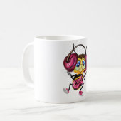 Funny Mug mit Guitar Player Bee Kaffeetasse (Vorderseite Links)