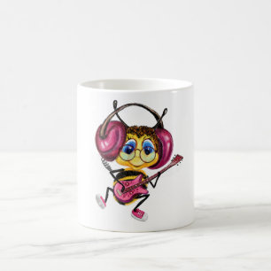 Funny Mug mit Guitar Player Bee Kaffeetasse