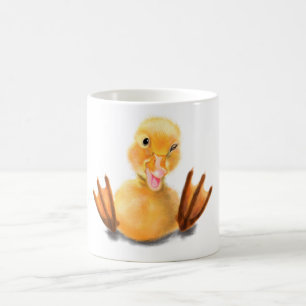Funny Mug mit Happy Yellow Duck - Lächeln Kaffeetasse