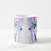 Funny Mug mit Pink Flamingo Skier Kaffeetasse (Mittel)