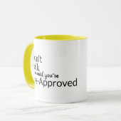Funny Mug: Sprich nicht mit mir bis Tasse (Vorderseite Links)