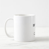 Funny mug states "RUNNING ON COFFEE" Kaffeetasse (Links)