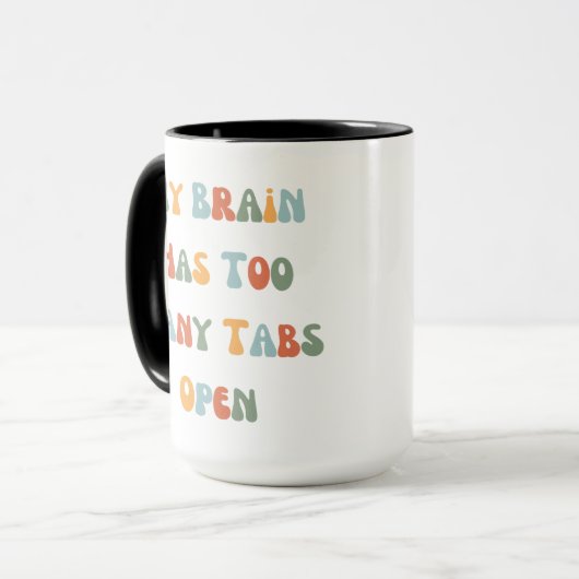 Funny mug und Neurodivergent. Tasse (Vorderseite Links)