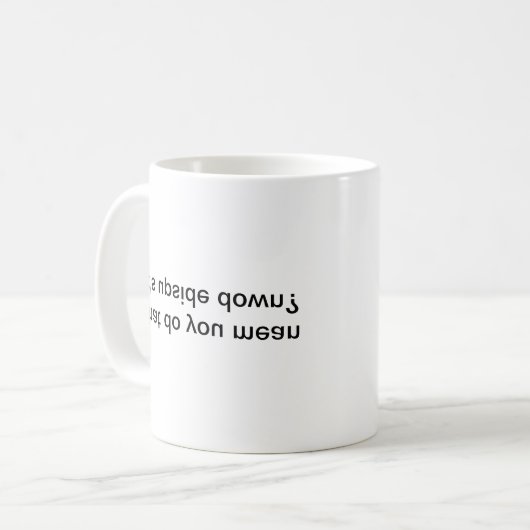 Funny Mug Upside Down Kaffeetasse (Vorderseite Links)